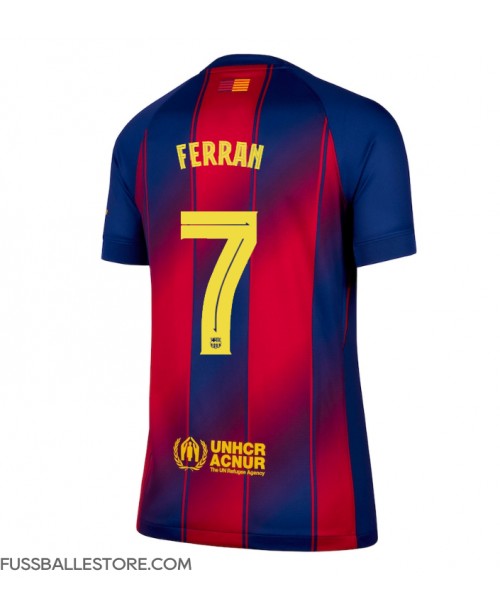 Günstige Barcelona Ferran Torres #7 Heimtrikot Damen 2025-26 Kurzarm Günstige Barcelona Ferran Torres #7 Heimtrikot Damen 2025-26 Kurzarm